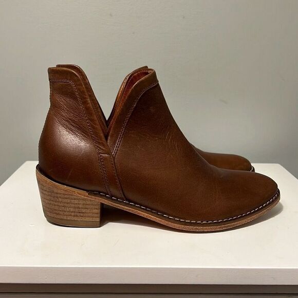 Wolverine Women's Brown Leather Stacked Heel Chelsea Boots - Picture 3 of 10